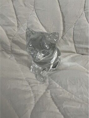 Vintage Princess House Crystal Pets W. Germany 24% Lead Crystal Cat Paperweight